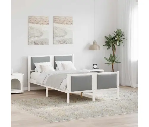 Lovos Rėmas Su Galvūgalio Šviesiai Pilka 120 X 200 Cm Audinys