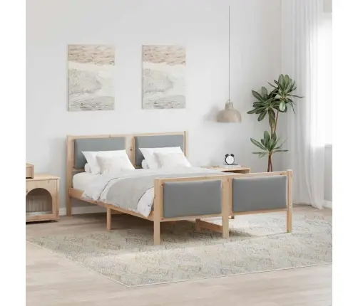 Lovos Rėmas Su Galvūgalio Šviesiai Pilka 140 X 190 Cm Audinys