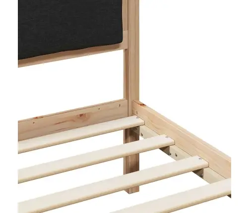 Gultas Rāmis Ar Galvas Klāju Melna 100 X 200 Cm Audums Vidaxl