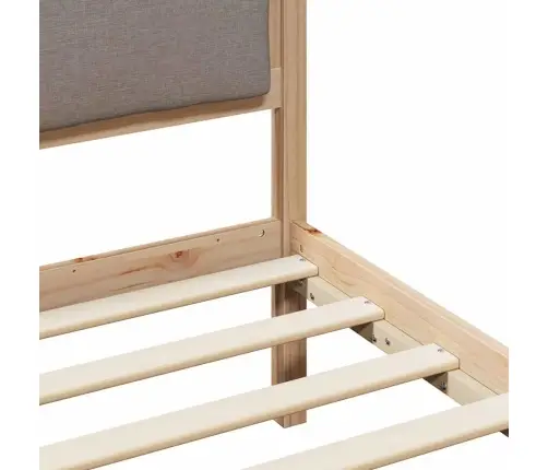 Gultas Rāmis Ar Galvas Klāju Pelēkbrūna 100 X 200 Cm Audums Vidaxl