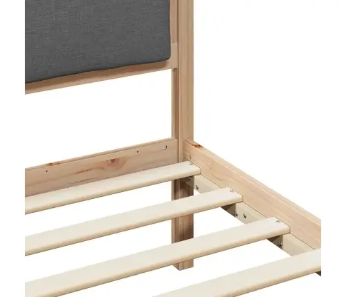 Gultas Rāmis Ar Galvas Klāju Tumši Pelēks 90 X 200 Cm Audums Vidaxl