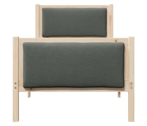 Gultas Rāmis Ar Galvas Klāju Tumši Pelēks 80 X 200 Cm Audums Vidaxl