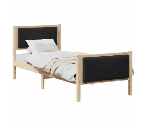 Lovos Rėmas Su Galvūgalio Juoda 80 X 200 Cm Audinys