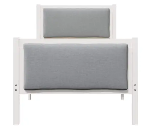 Gultas Rāmis Ar Galvas Klāju Gaiši Pelēks 75 X 190 Cm Audums Vidaxl