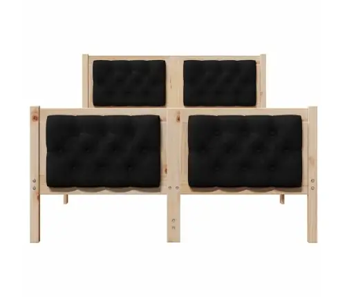 Lovos Rėmas Juoda 120 X 200 Cm Kietos Pušies Mediena