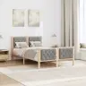 Lovos Rėmas Šviesiai Pilka 120 X 190 Cm Kietos Pušies Mediena