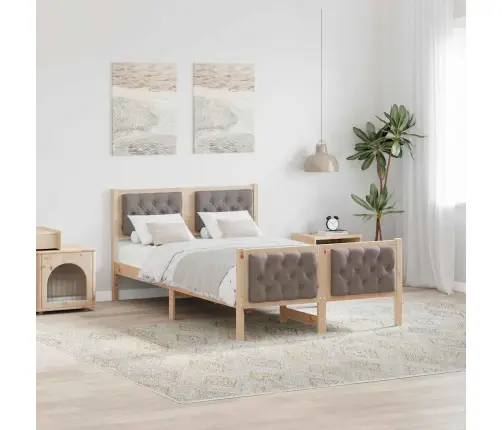 Lovos Rėmas Taupe 120 X 190 Cm Kietos Pušies Mediena
