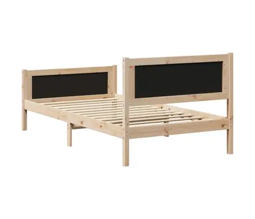 Gultas Rāmis Pelēkbrūna 100 X 200 Cm Ciets Priedes Koks Vidaxl