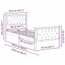 Gultas Rāmis Pelēkbrūna 80 X 200 Cm Ciets Priedes Koks Vidaxl