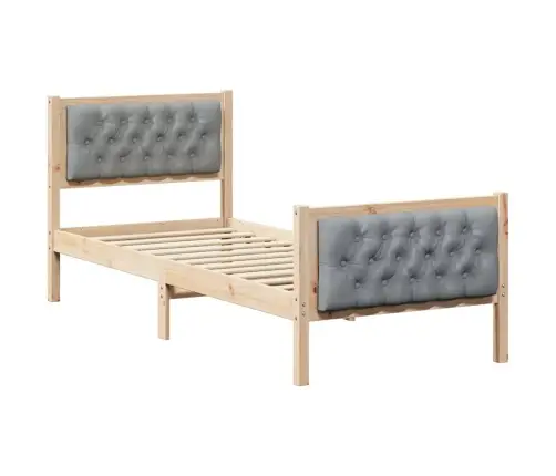 Lovos Rėmas Šviesiai Pilka 75 X 190 Cm Kietos Pušies Mediena