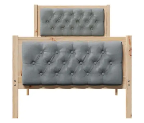 Lovos Rėmas Šviesiai Pilka 75 X 190 Cm Kietos Pušies Mediena