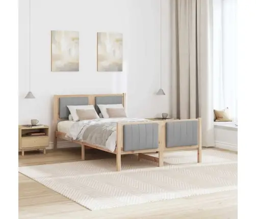 Beti Raam Peaga Pruun Ja Helehall 120 X 200 Cm Männipuit