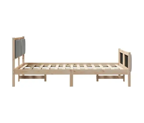 Beti Raam Peaga Pruun Ja Helehall 120 X 200 Cm Männipuit