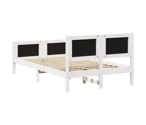 Gultas Rāmis Ar Galvas Klāju Balts Un Gaiši Pelēks 120 X 200 Cm Vidaxl