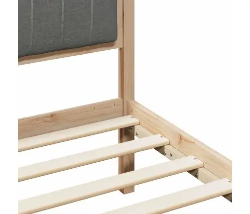 Gultas Rāmis Ar Galvas Klāju Brūns Un Tumši Pelēks 120 X 190 Cm Vidaxl