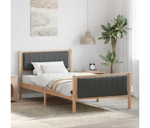 Beti Raam Peaga Pruun Ja Tumehall 100 X 200 Cm Männipuit