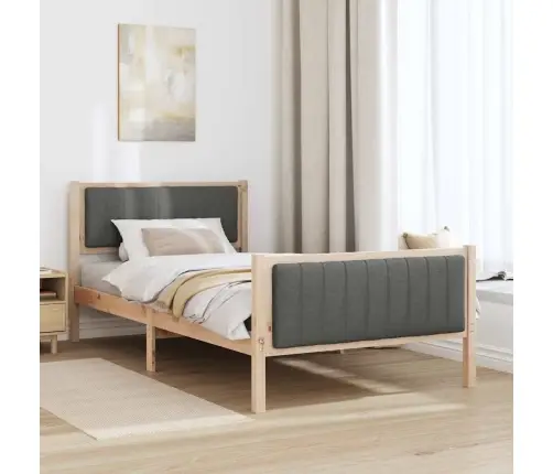 Beti Raam Peaga Pruun Ja Tumehall 100 X 200 Cm Männipuit