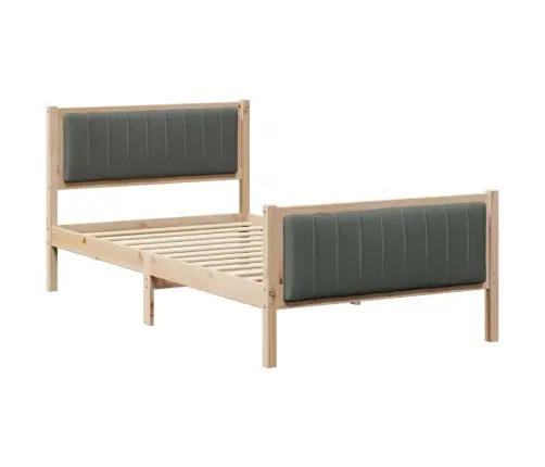 Beti Raam Peaga Pruun Ja Tumehall 100 X 200 Cm Männipuit