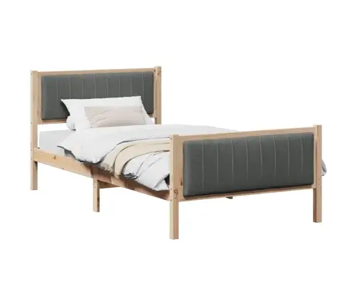 Beti Raam Peaga Pruun Ja Tumehall 100 X 200 Cm Männipuit