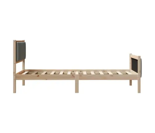 Beti Raam Peaga Pruun Ja Tumehall 100 X 200 Cm Männipuit