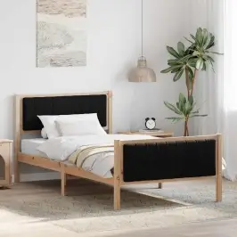 Gultas Rāmis Brūna Un Melna 100 X 200 Cm Priedes Masīvkoks Vidaxl Gultas Rāmis Brūna Un Melna 100 X 200 Cm Priedes Masīvkoks Vidaxl