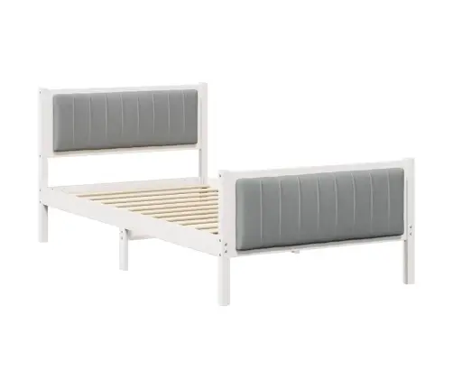 Beti Raam Peaga Valge Ja Helehall 100 X 200 Cm Männipuit