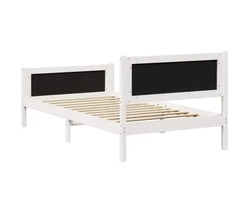 Beti Raam Peaga Valge Ja Helehall 100 X 200 Cm Männipuit