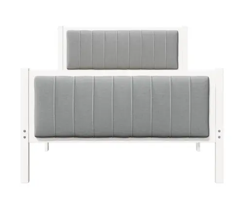 Beti Raam Peaga Valge Ja Helehall 100 X 200 Cm Männipuit