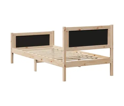 Beti Raam Peaga Pruun Ja Tumehall 90 X 200 Cm Männipuit