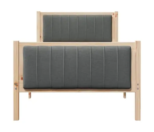 Beti Raam Peaga Pruun Ja Tumehall 90 X 200 Cm Männipuit