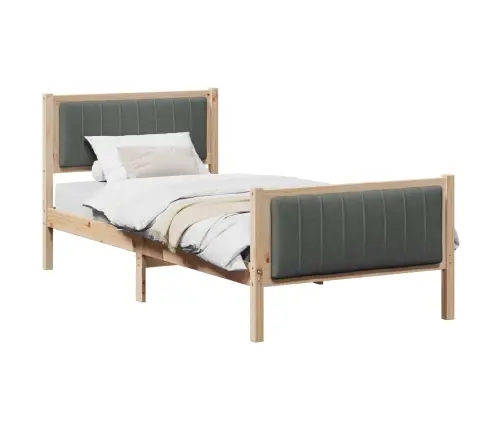 Beti Raam Peaga Pruun Ja Tumehall 90 X 200 Cm Männipuit