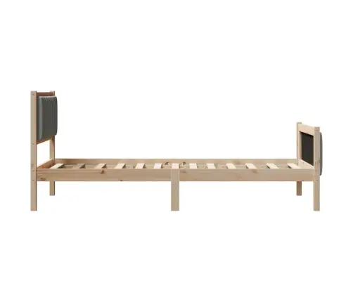 Beti Raam Peaga Pruun Ja Tumehall 90 X 200 Cm Männipuit