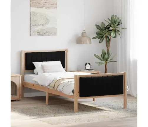 Beti Raam Peaga Pruun Ja Must 90 X 200 Cm Männipuit