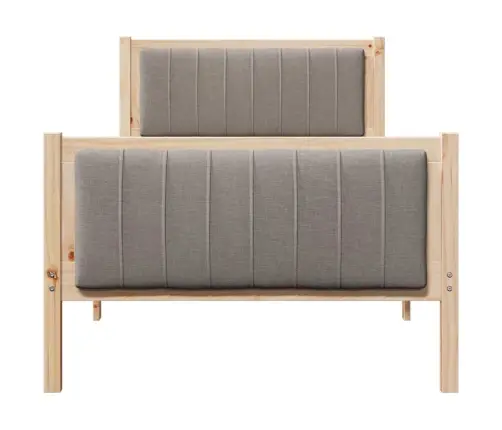 Lovos Rėmas Ruda Ir Taupe 90 X 200 Cm Pušies Masyvas