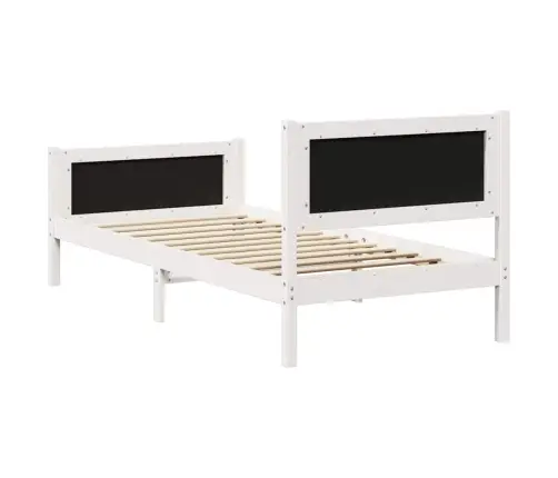 Gultas Rāmis Ar Galvas Klāju Balts Un Gaiši Pelēks 90 X 200 Cm Vidaxl