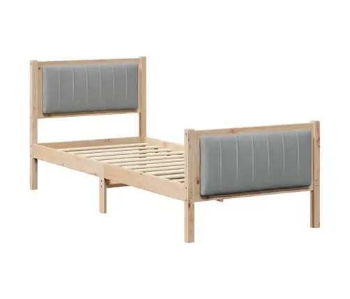 Lovos Rėmas Ruda Ir Šviesiai Pilka 80 X 200 Cm Pušies Masyvas