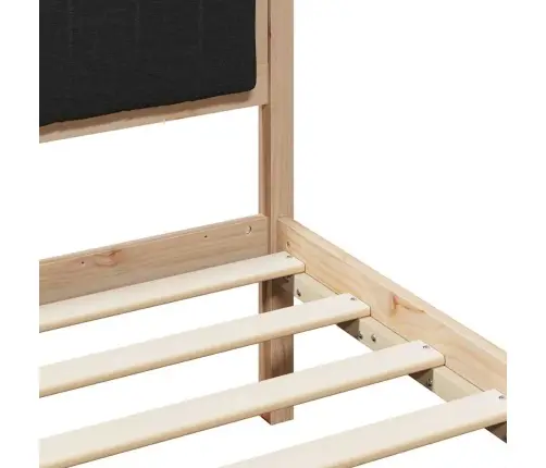 Gultas Rāmis Brūna Un Melna 80 X 200 Cm Priedes Masīvkoks Vidaxl