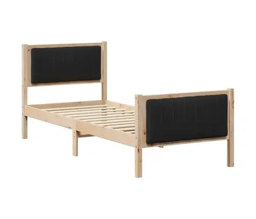 Gultas Rāmis Brūna Un Melna 80 X 200 Cm Priedes Masīvkoks Vidaxl