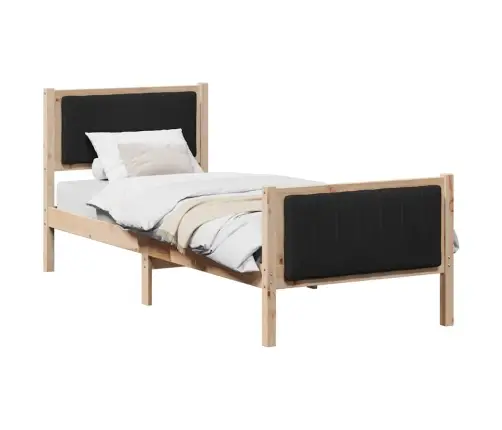 Gultas Rāmis Brūna Un Melna 80 X 200 Cm Priedes Masīvkoks Vidaxl