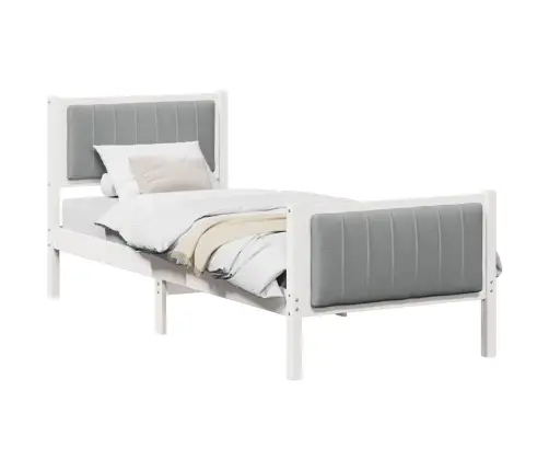 Beti Raam Peaga Valge Ja Helehall 80 X 200 Cm Männipuit