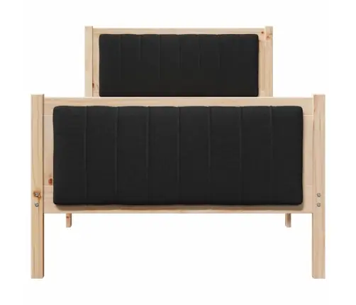 Gultas Rāmis Brūna Un Melna 90 X 190 Cm Priedes Masīvkoks Vidaxl