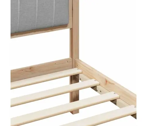 Lovos Rėmas Ruda Ir Šviesiai Pilka 75 X 190 Cm Pušies Masyvas