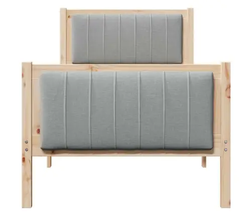 Lovos Rėmas Ruda Ir Šviesiai Pilka 75 X 190 Cm Pušies Masyvas