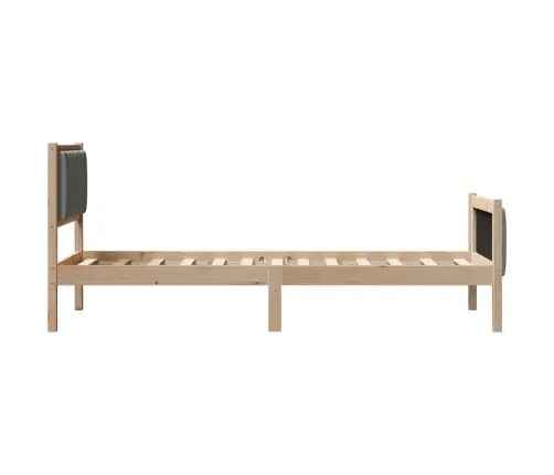 Beti Raam Peaga Pruun Ja Tumehall 75 X 190 Cm Männipuit