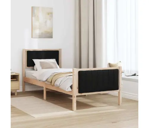 Lovos Rėmas Ruda Ir Juoda 75 X 190 Cm Pušies Masyvas