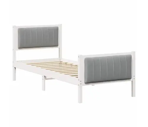 Beti Raam Peaga Valge Ja Helehall 75 X 190 Cm Männipuit