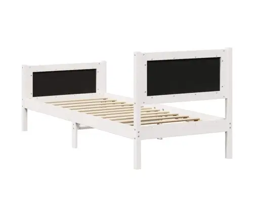 Beti Raam Peaga Valge Ja Helehall 75 X 190 Cm Männipuit