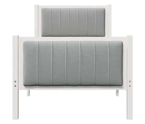 Beti Raam Peaga Valge Ja Helehall 75 X 190 Cm Männipuit