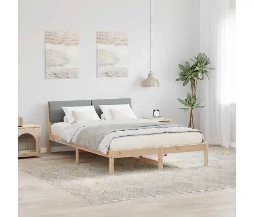 Lovos Rėmas Ruda Ir Šviesiai Pilka 140 X 200 Cm Pušies Masyvas