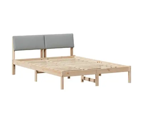 Lovos Rėmas Ruda Ir Šviesiai Pilka 140 X 200 Cm Pušies Masyvas